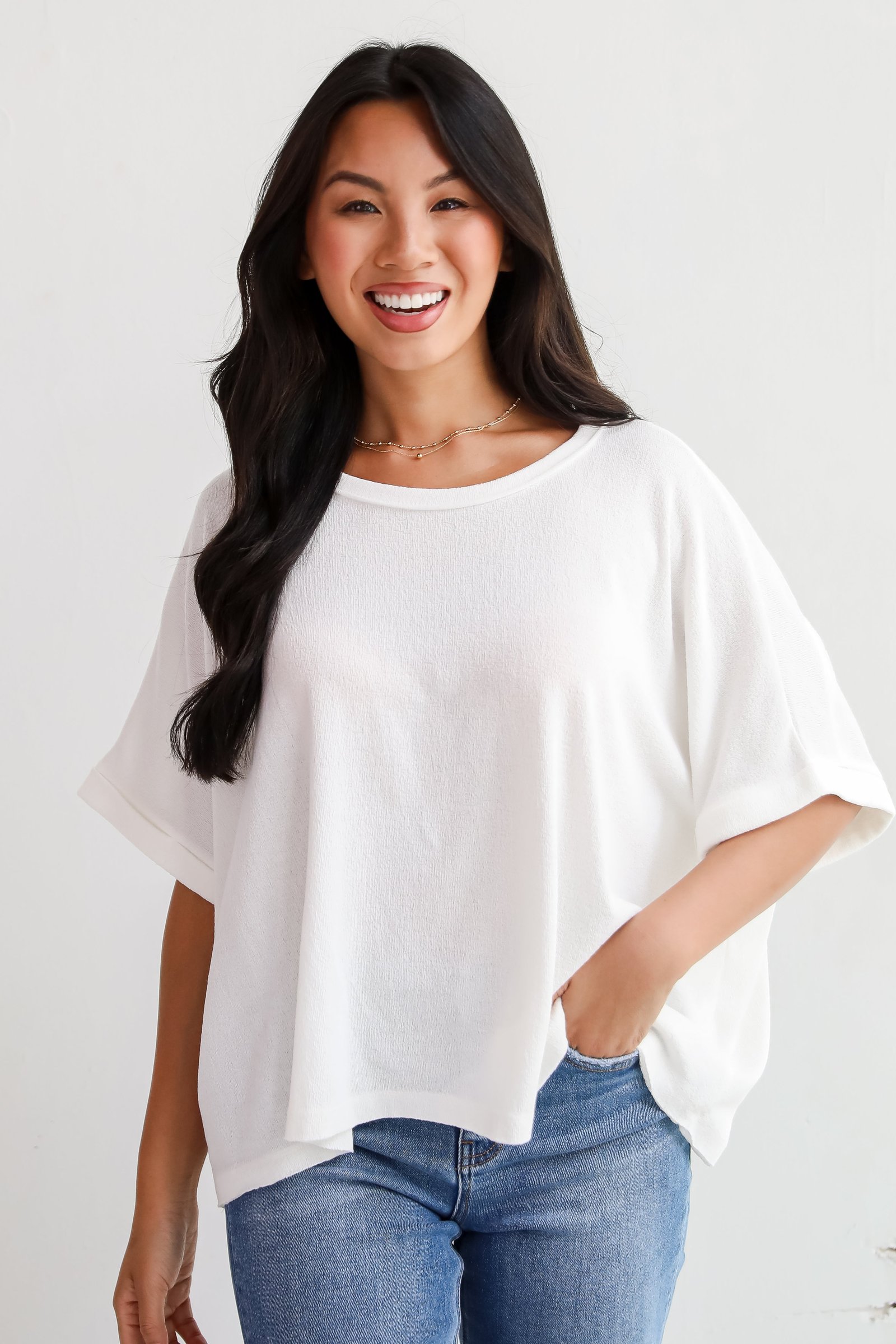 Madison Short Sleeve Knit Top